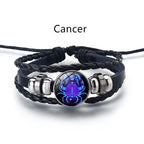 Personalized Zodiac Sign Bracelet | Unisex Adjustable Leather Charm Jewelry