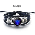 Personalized Zodiac Sign Bracelet | Unisex Adjustable Leather Charm Jewelry
