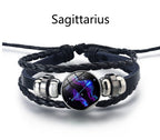 Personalized Zodiac Sign Bracelet | Unisex Adjustable Leather Charm Jewelry